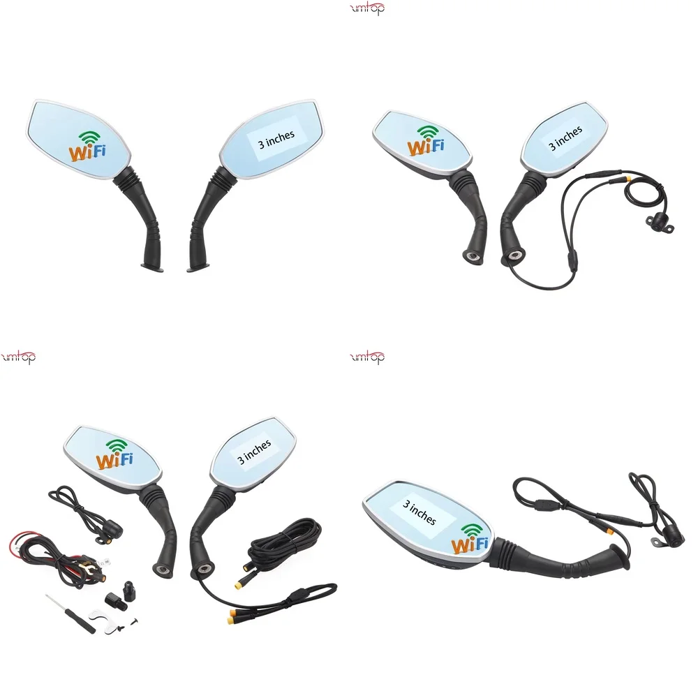 

3 inch WiFi Rear View Mirror Motorcycle Camera 1080P Loop Recording Dash Cam for Motorbike for Harley