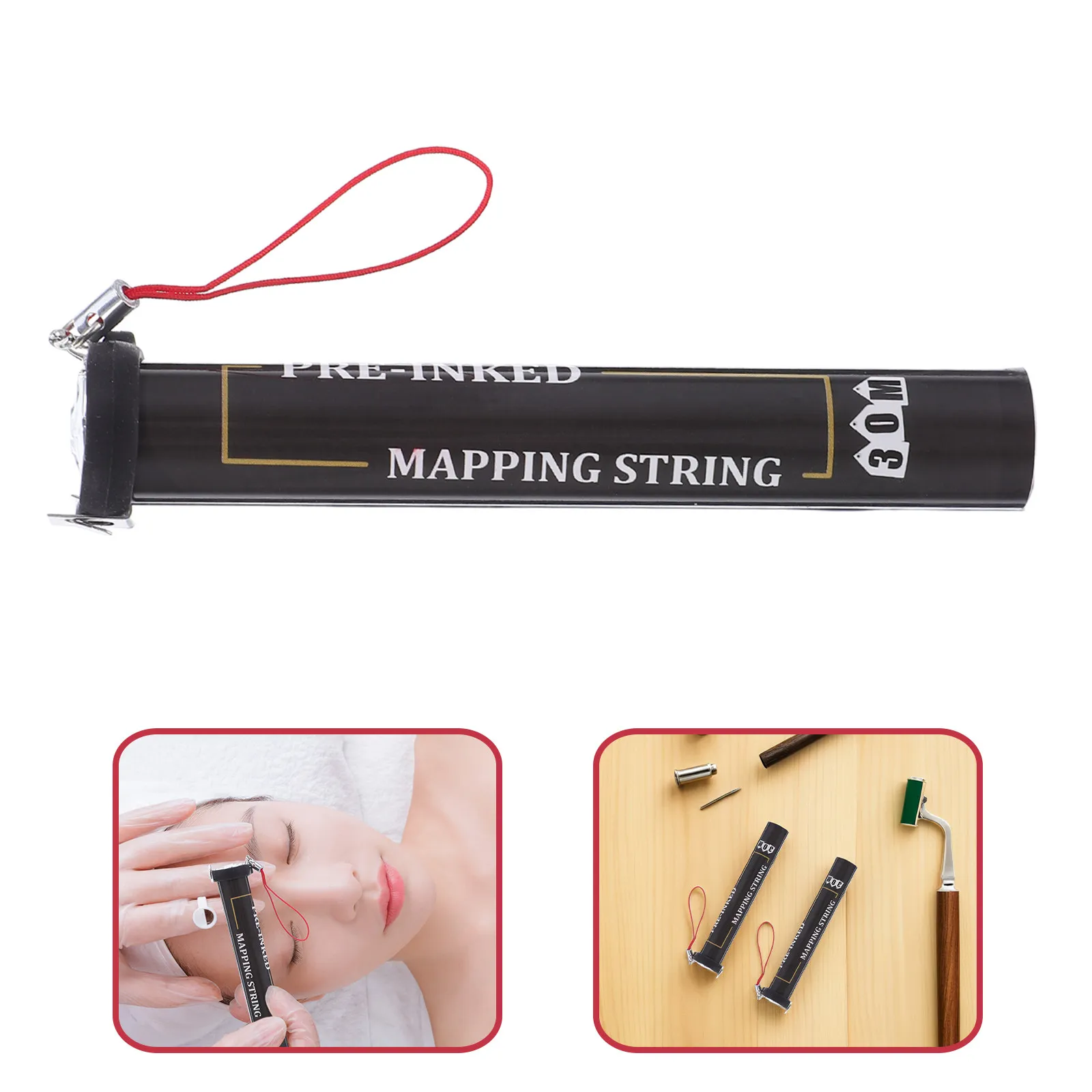

Eyebrow Mapping String Clear Tube Professional Brow Ruler Mapping Line Lasting Ink Accurate Positioning Measuring Tool for Women