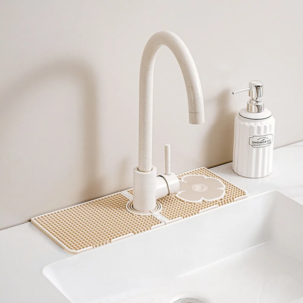 

New Foldable Faucet Drain Pad Silicone Splash Proof Faucet Mat Faucet Water Catcher Mat Bathroom/Kitchen Accessories