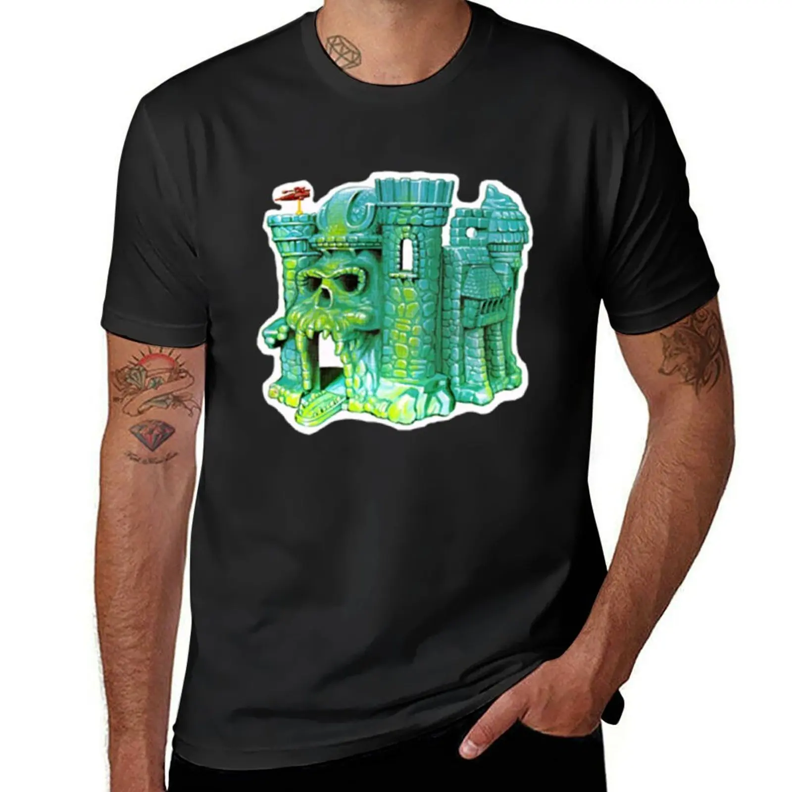 Retro - CASTLE GRAYSKULL - The Most Powerful Playset in the Universe !! T-Shirt summer tops kawaii clothes men workout shirt