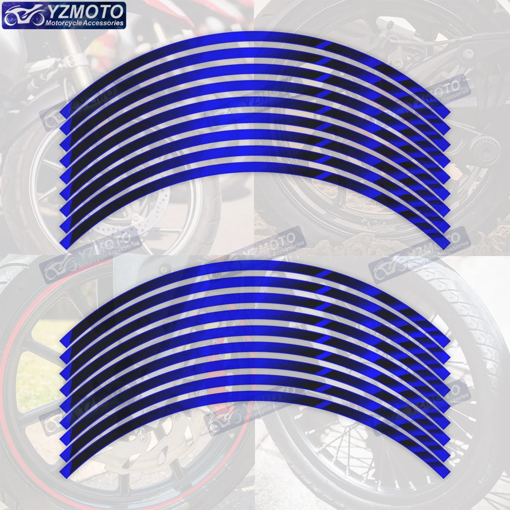 

Светоотражающие 17-дюймовые наклейки на колеса для мотоцикла, гоночный обод, полосатая лента, наклейка на ступицу, аксессуары для мотоциклов для NINJA250 NINJA300 Z900