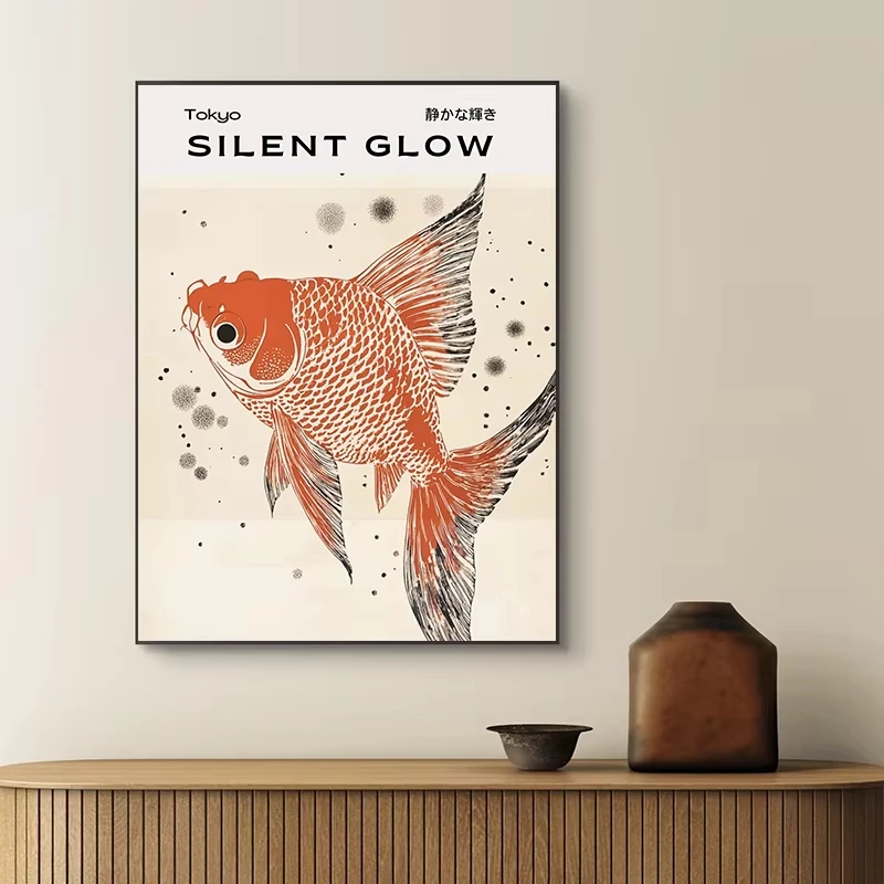 Japanese Ukiyo-e Style Fuji Mountain Cranes Cherry Blossom Elements Canvas Poster Livingroom Art Studio Coffe Shop Decor Unframe