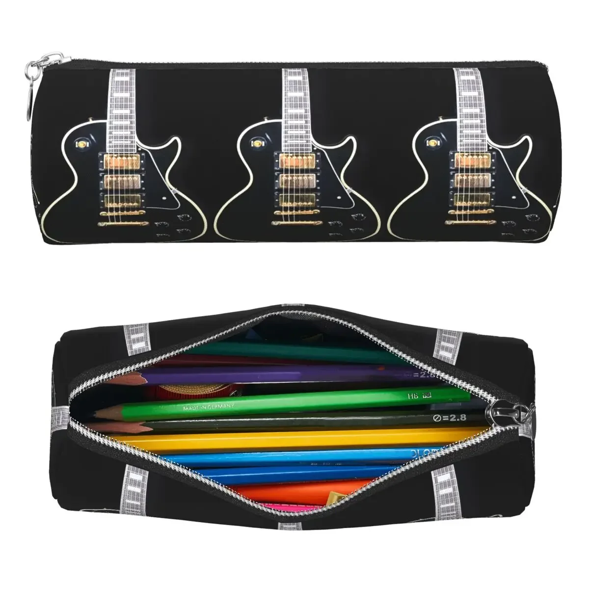 1995 Gibson Custom Shop 1958 Les Paul Pencil Cases Pencil Pouch Cylinder Pen Box Pencil Bag for Boys Girls School