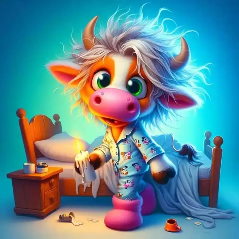 

CHENISTORY 5D Diamond Painting Cross Stitch Yellow Cattle Diamond Mosaic Embroidery Animals Needlework Crafts Home Supplies