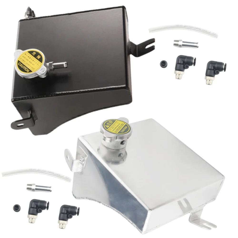 

Резервуар охлаждающей жидкости радиатора 1,5 л (с крышкой), черный/серебристый алюминиевый сплав для Nissan 240SX S13 S14 S10 240SX 180SX 1989-1994 гг.