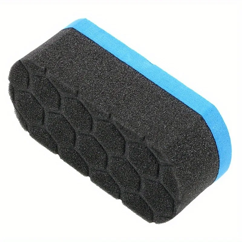 1pc Detailing Cleaning Tool, Auto Care Professional Car Wash Sponge, Hex Waxing Buffing Applicator Pad