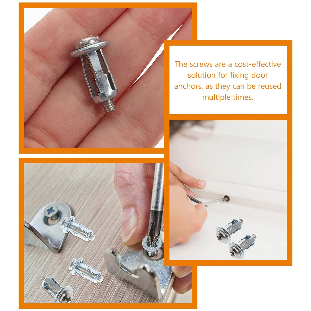

25pcs Expansion Screws Hollow Door Anchor Fasteners Heavy Duty Reusable Fixing Hardware For Home Office Commercial Use Petal