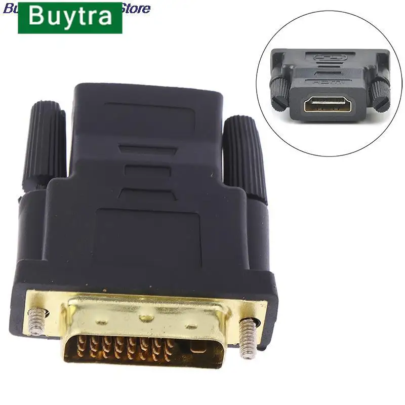 Hot sale 1pc DVI D 24+1 Pin Male To Female Adapter Converter HDTV Cable Switch for PC PS3 Projector HDTV Converter