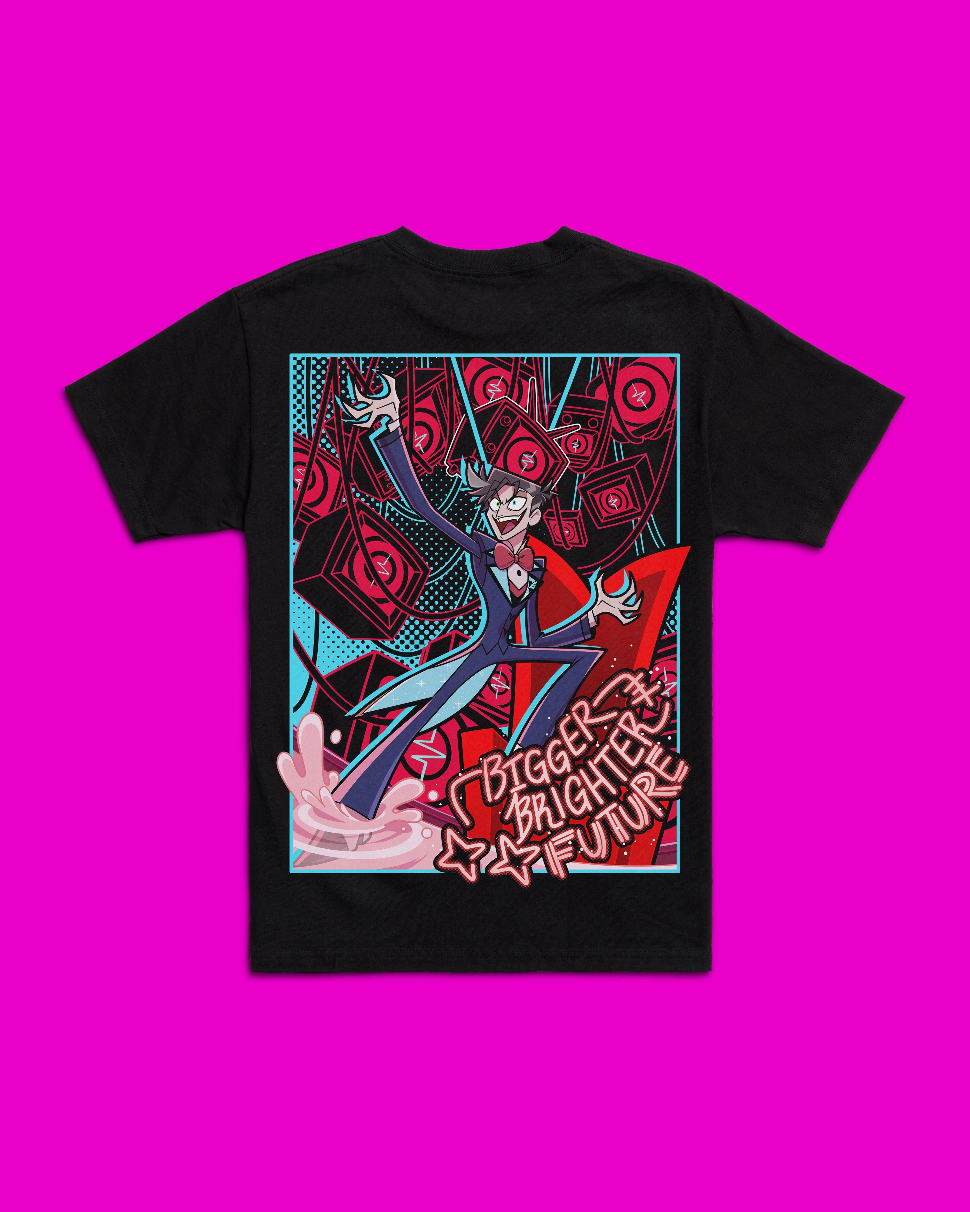 Retro VoxTek Hazbin Hotel Anime T-Shirt Baumwolle Grafik-T-Shirt Herren Damen Sommer Streetwear – Detail 6