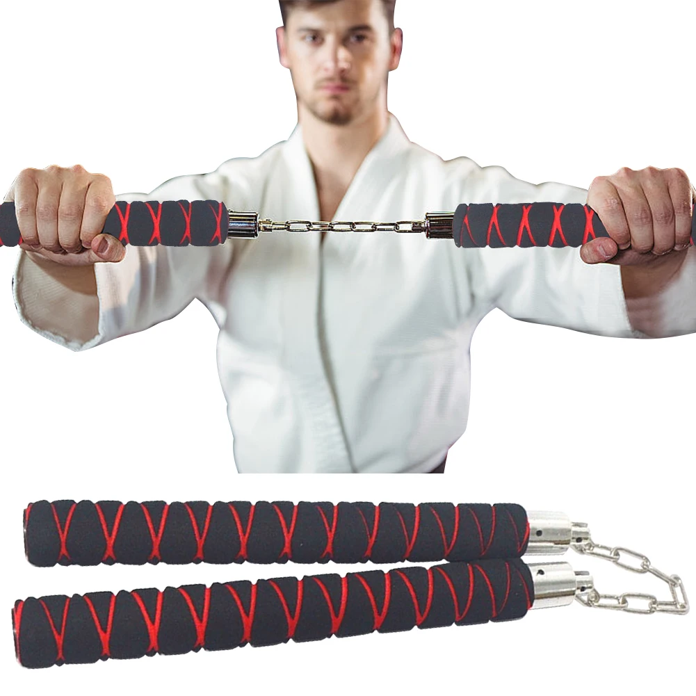 Nunchaku Safe Foam Rubber Training Nunchakus Comfortable Grip Martial Arts Nunchaku for Kids Beginners Practice and Training