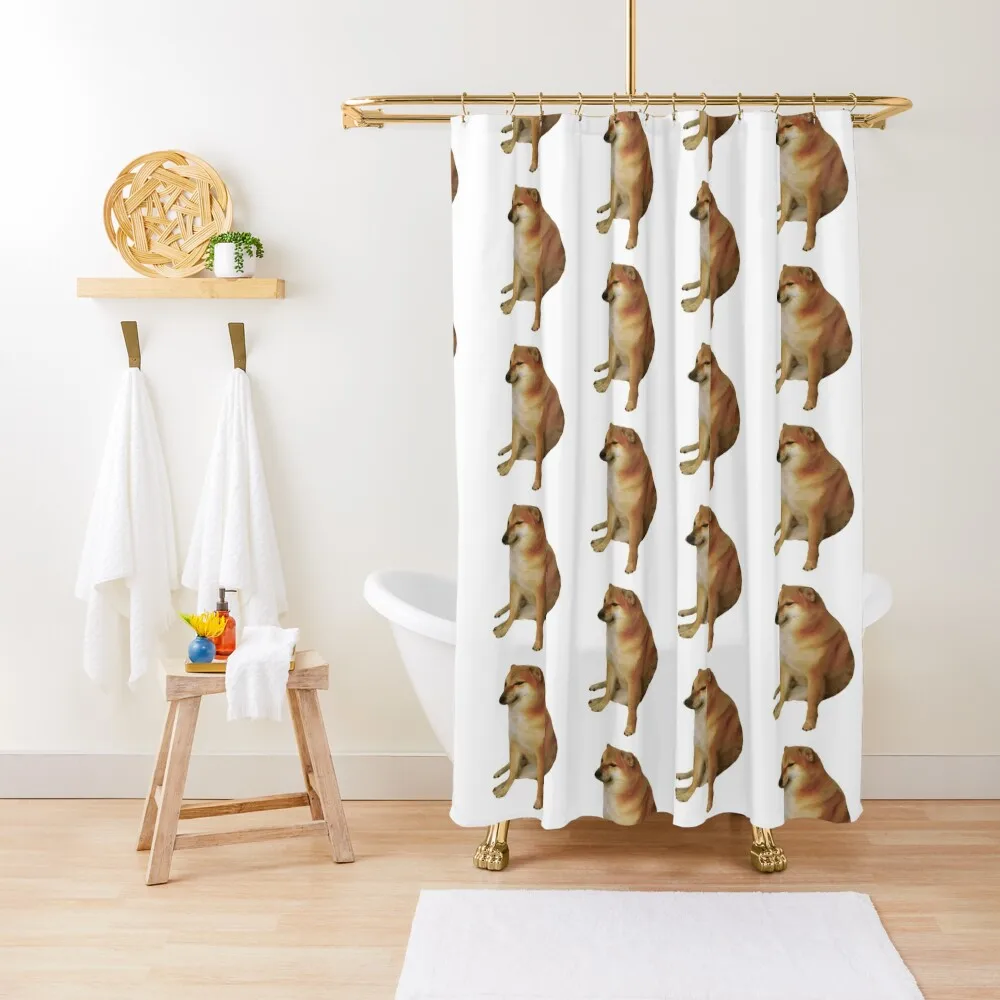 

Cheems Shower Curtain Washable Waterproof Fabric Shower For The Bathroom Bathroom Box Shower Waterproof Curtain