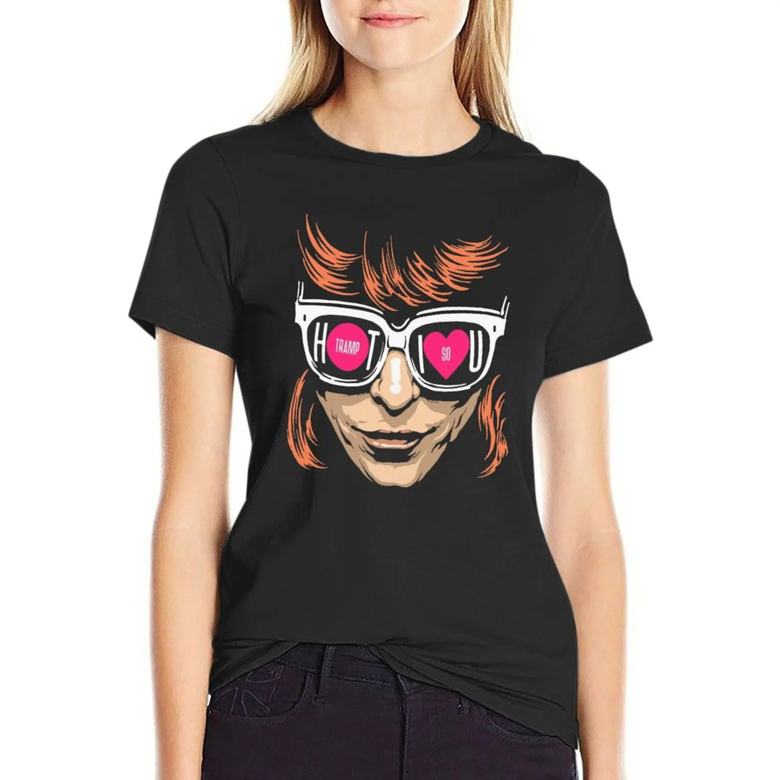 Camiseta de Tramp So I love You para mujer, ropa vintage, tops bonitos, camiseta gráfica