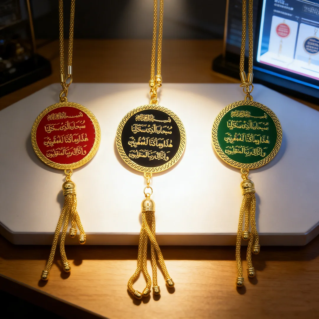 Islam Car Rear Mirror Hanging Allah Muhammad Islamic Al-Quran Ramadan Eid Muslim Charm Vehicle Decor Interior Accessories
