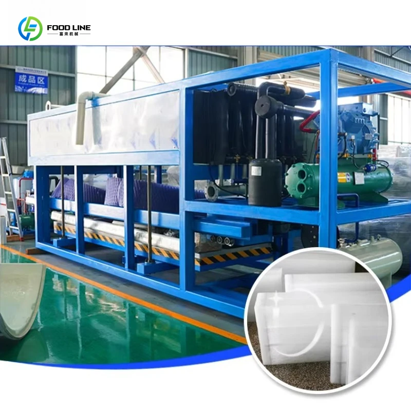Customized industrial block ice machine 5 tons 10 tons capacity with eco refrigerant motor and gear components