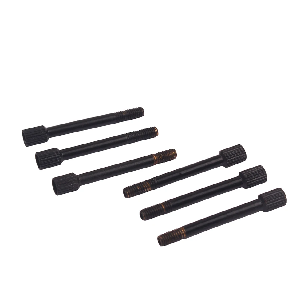 

6pcs Electric Guitar Tremolo Bridge Saddle Screws String Lock Clamp Diameter3 8mm Length44mm Black Metal Guitar Accessories