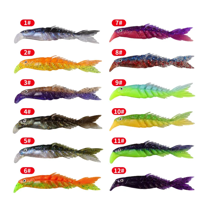 

Мягкая приманка-рыбка 8 см, двухцветная, многосекционная, с вилочным хвостом, искусственная приманка в коробке для морской рыбалки в соленой воде
