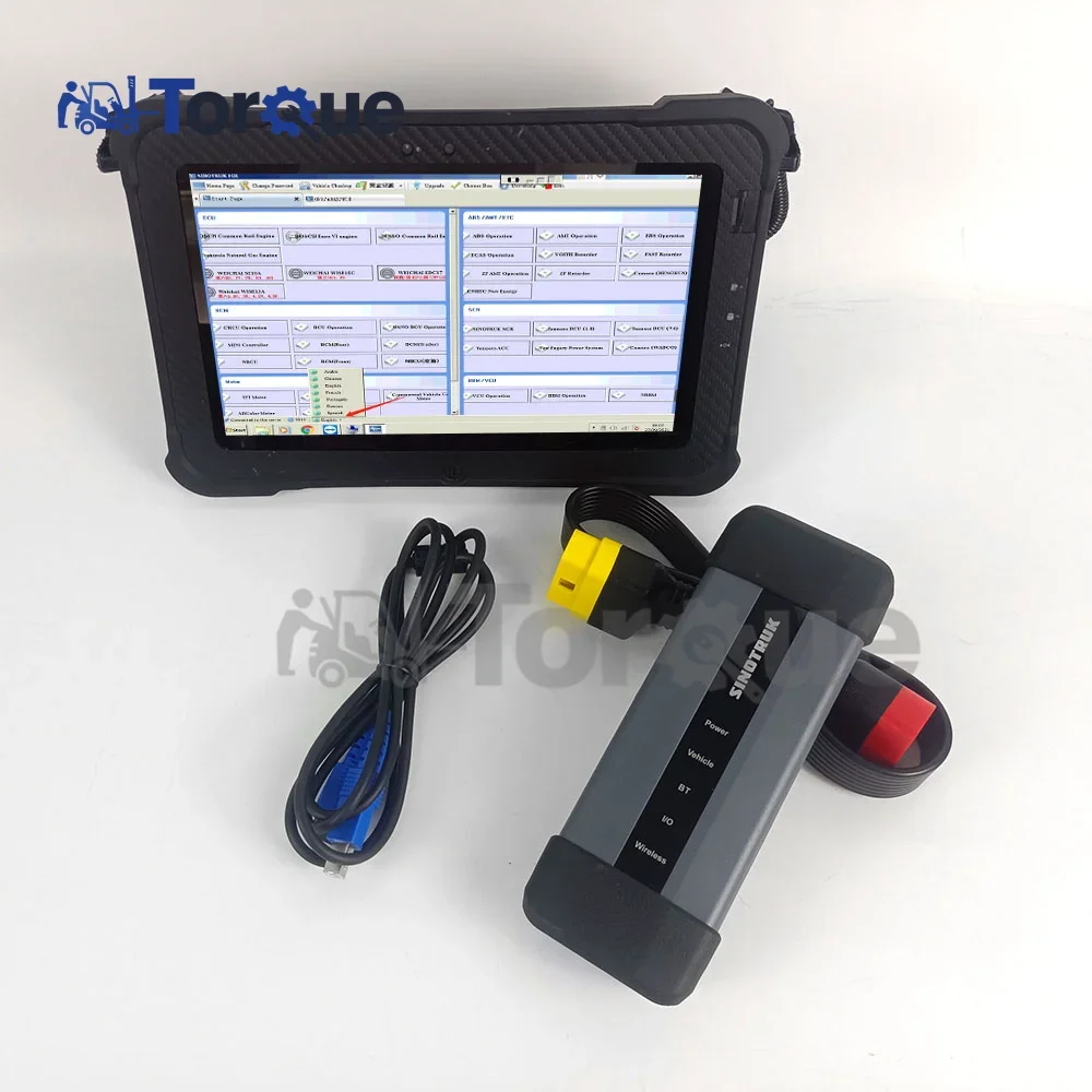 for Sinotruck Scan Tool HOWO/A7/T7H/Sitrak/Hohan Cnhtc Diesel Engine Heavy Duty Truck Diagnostic Tool Scanner With Xplore tablet