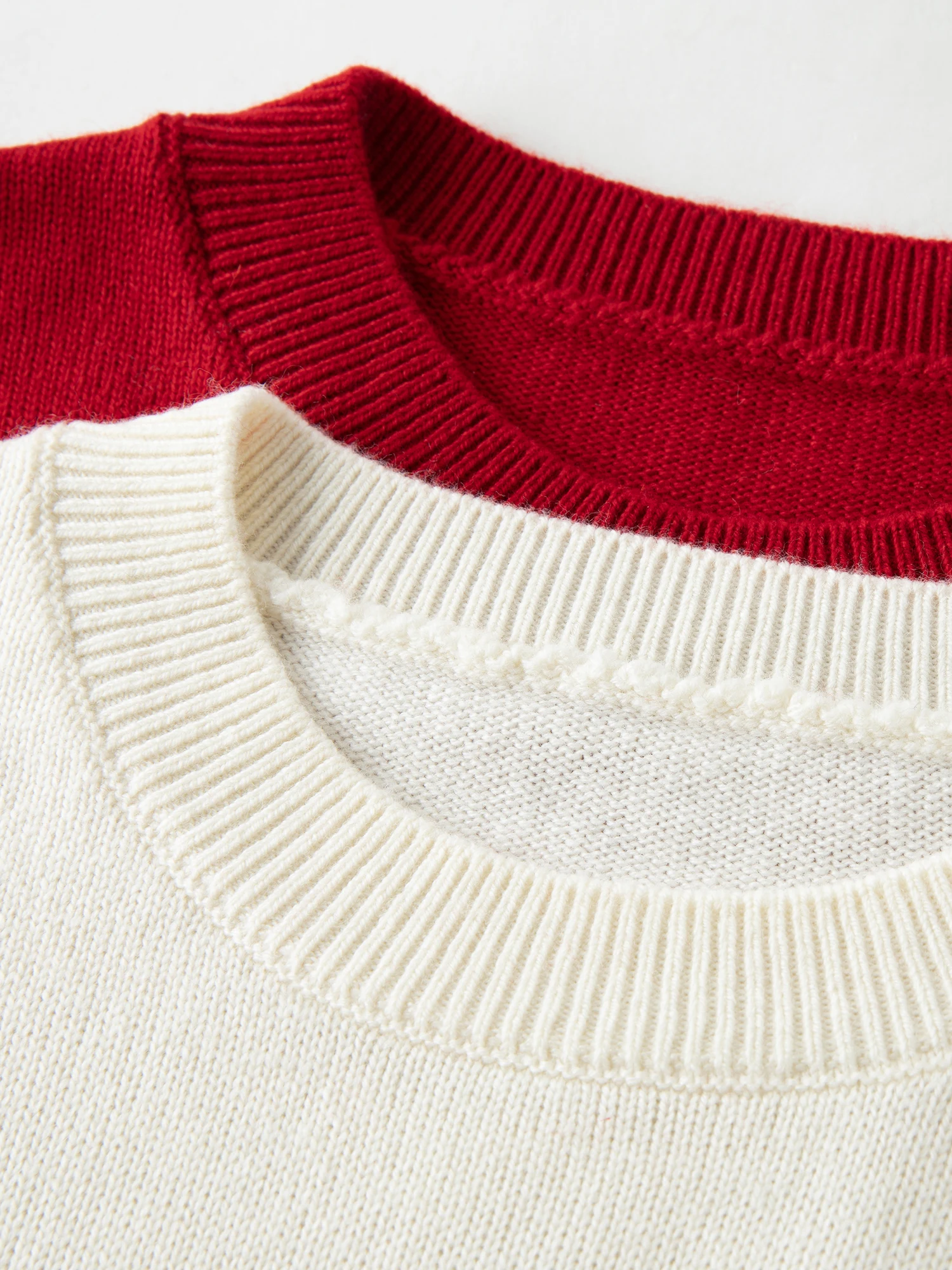 DUSHU 【Lovely Christmas】Detachable Hem Knit Sweater Wool New Autumn Winter 2025 Round Neck Slim Sweater Korean Elegant Romantic