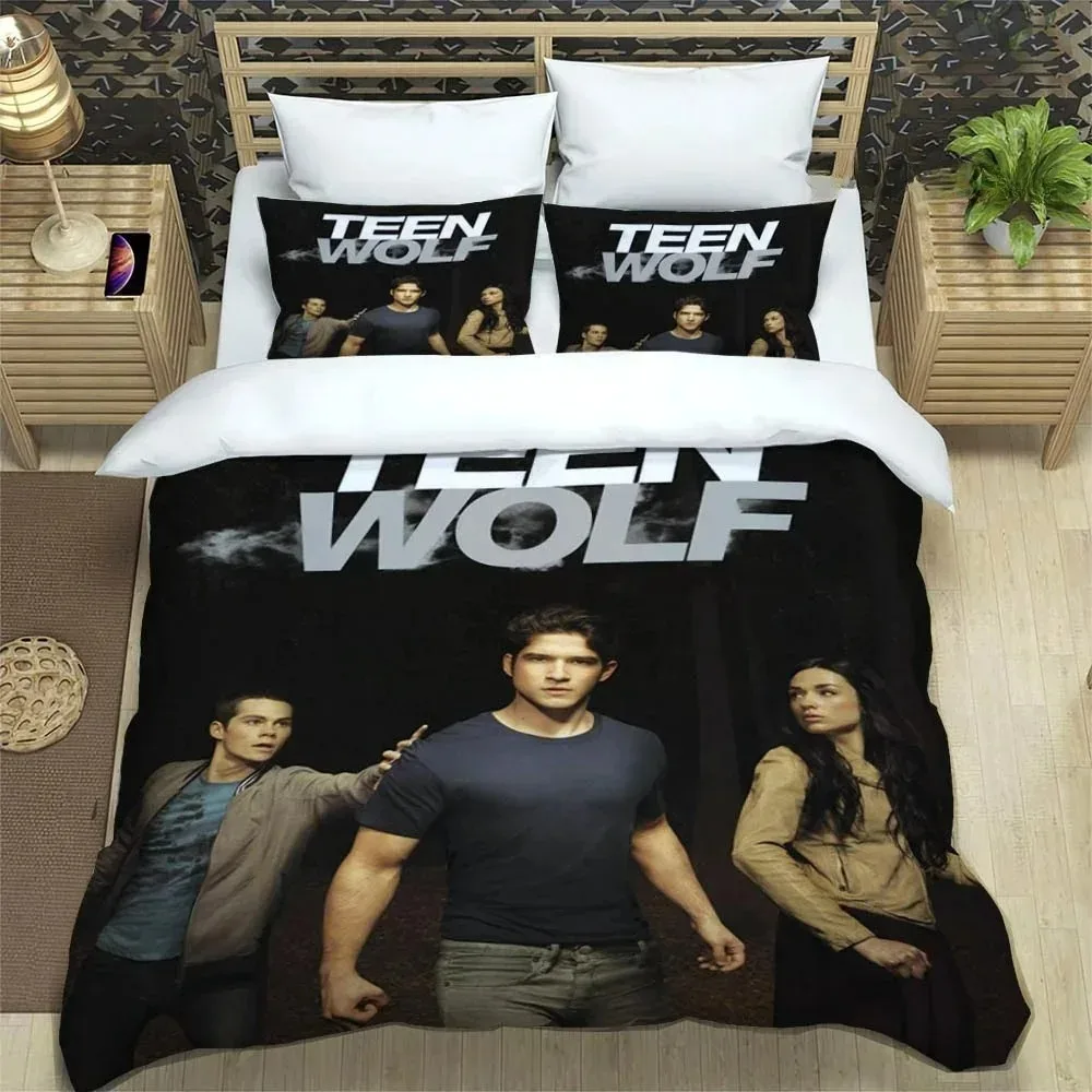 Cartoon 3D Printed Bedding Set Teen Wolf Scott Duvet Cover Pillowcases for Girl Boy Gifts