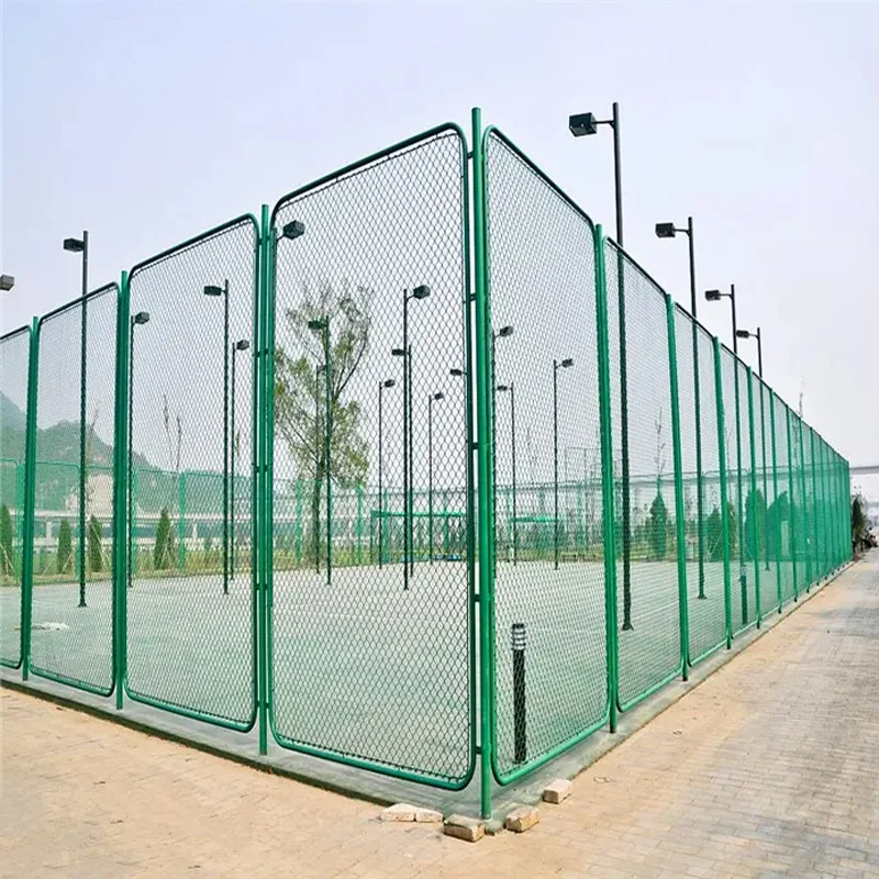 cerca de campo de beisebol padrão, cerca de fio de elo de corrente de aço galvanizado para fazenda e campo