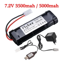 7.2V 3500/5000mAh NiMH Rechargeable RC Toy Battery 7.2V Charger With Tamiya Discharge Connector For RC Racing Cars Boat Aircraft