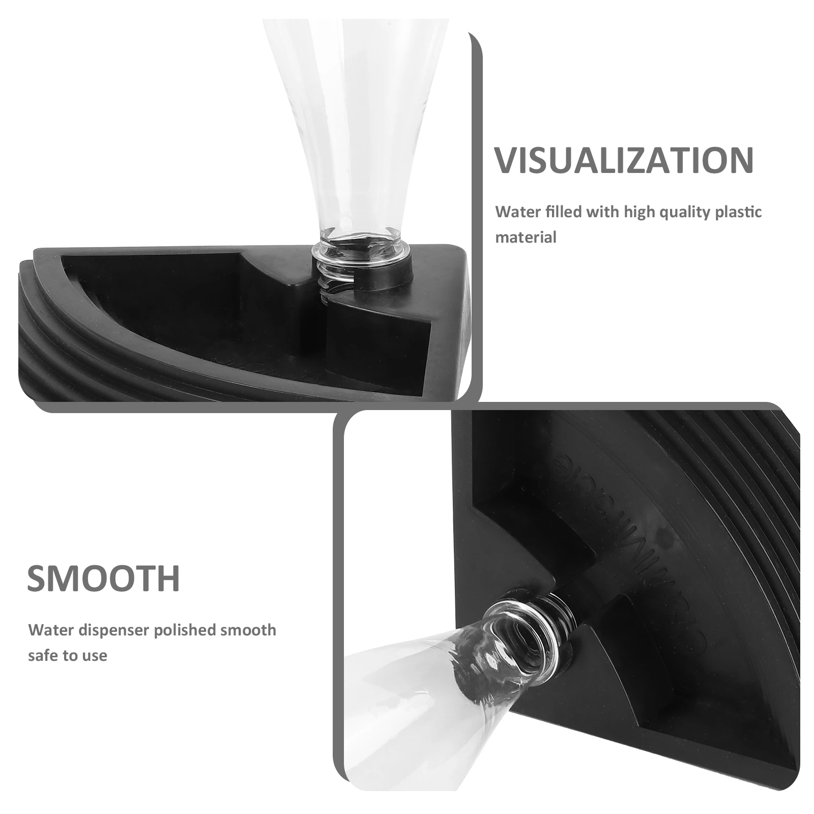 

1Pcs Reptiles Drinking Bowl Automatic Water Feeder Corner Design Dispenser Pet Supplies Durable Drinking Fountain