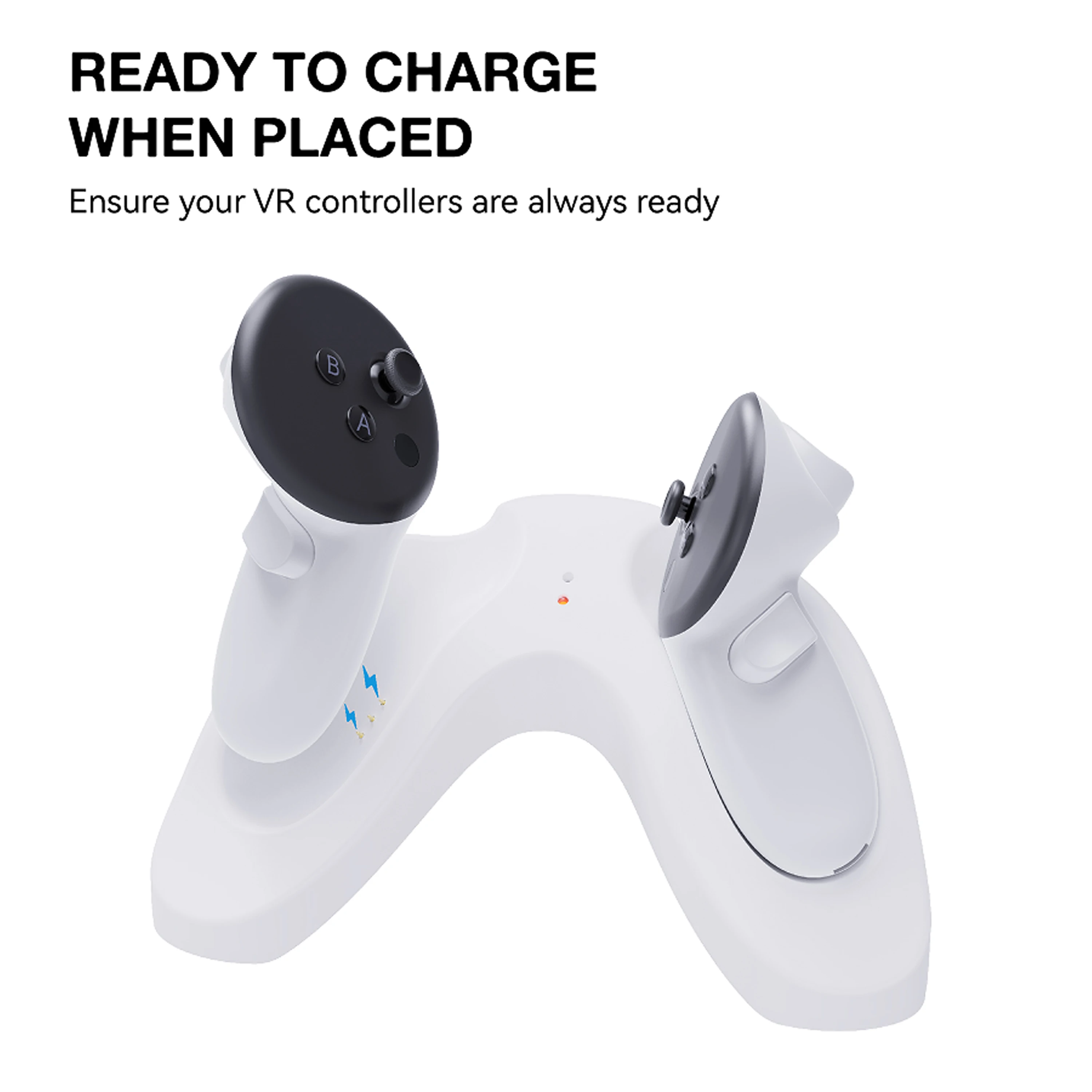 Convenient Charging Dock for Quest 3S Controllers – Long-Lasting Battery Life for Meta Quest 3/Quest 3S VR Accessories