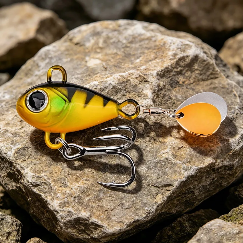 20 stücke Metall VIB Angeln Locken Spinnerbait 6g 10g 14g 17g 20g 25g wobbler VIB Klinge Köder 3D Augen Mit Drillinge – Detail 7