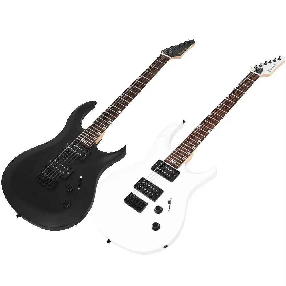 IRIN Dual-pickup Electric Guitar 24 Frets 6 Strings Oguman Body Maple Neck Colorful Electric Guitarra with Wrench Connect Cable