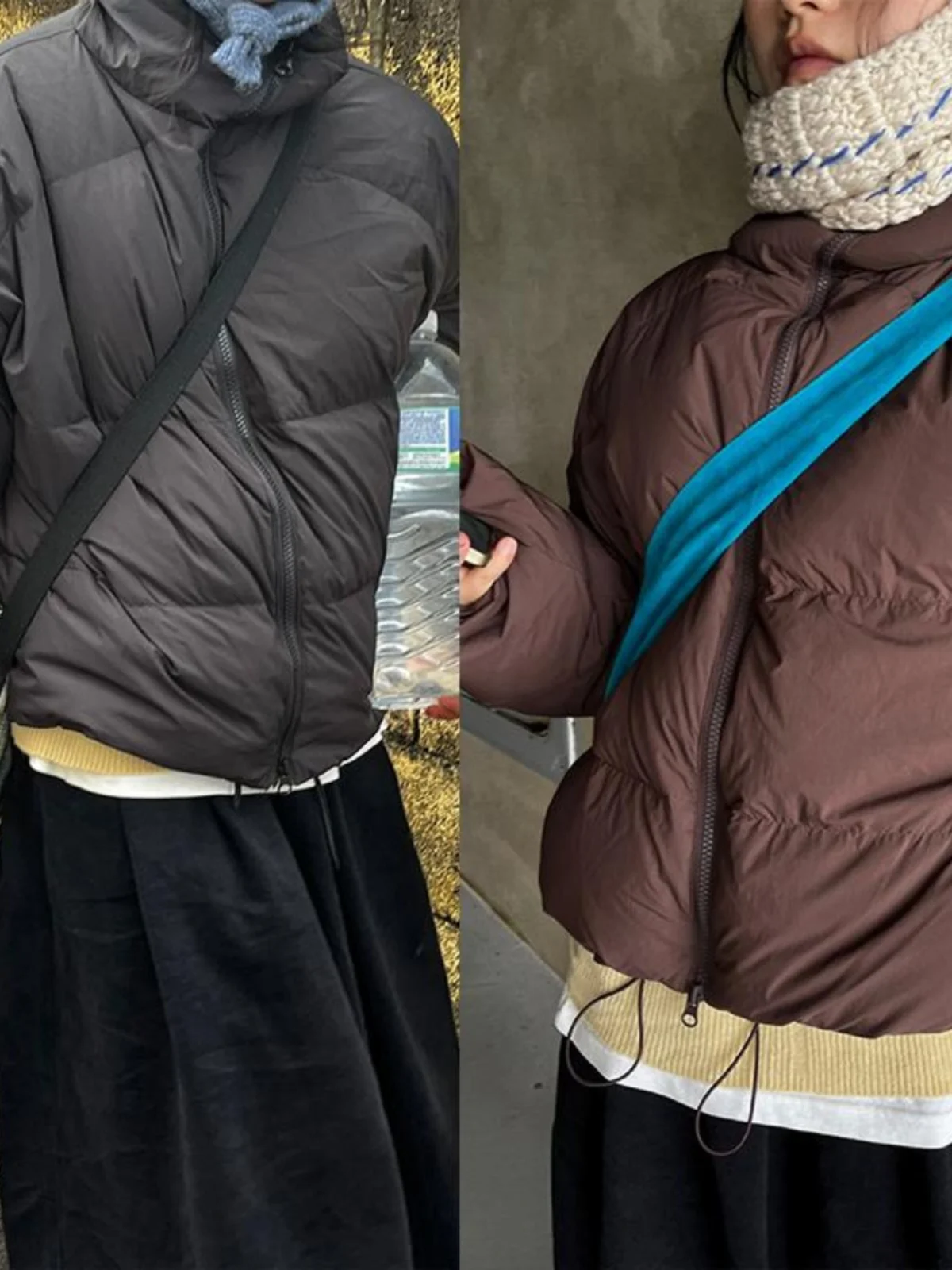 

Теплый пуховик Non-Piin Fce ort Jaet 90, пуховое пальто небольшого размера, зимнее для поездок на работу, белое пальто с застежкой-молнией с перьями Du