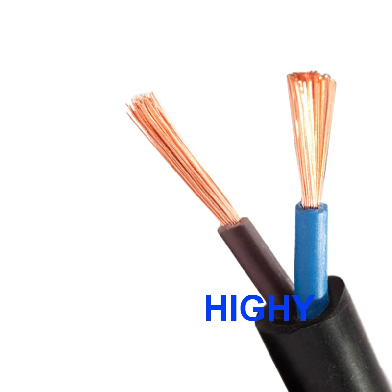 10m  17 AWG 1MM2 RVV 2/3 Cores Pins Copper Wire Conductor Electric RVV Cable Black 18 AWG 0.75MM2 20 AWG 0.5MM2 RVV White Cable