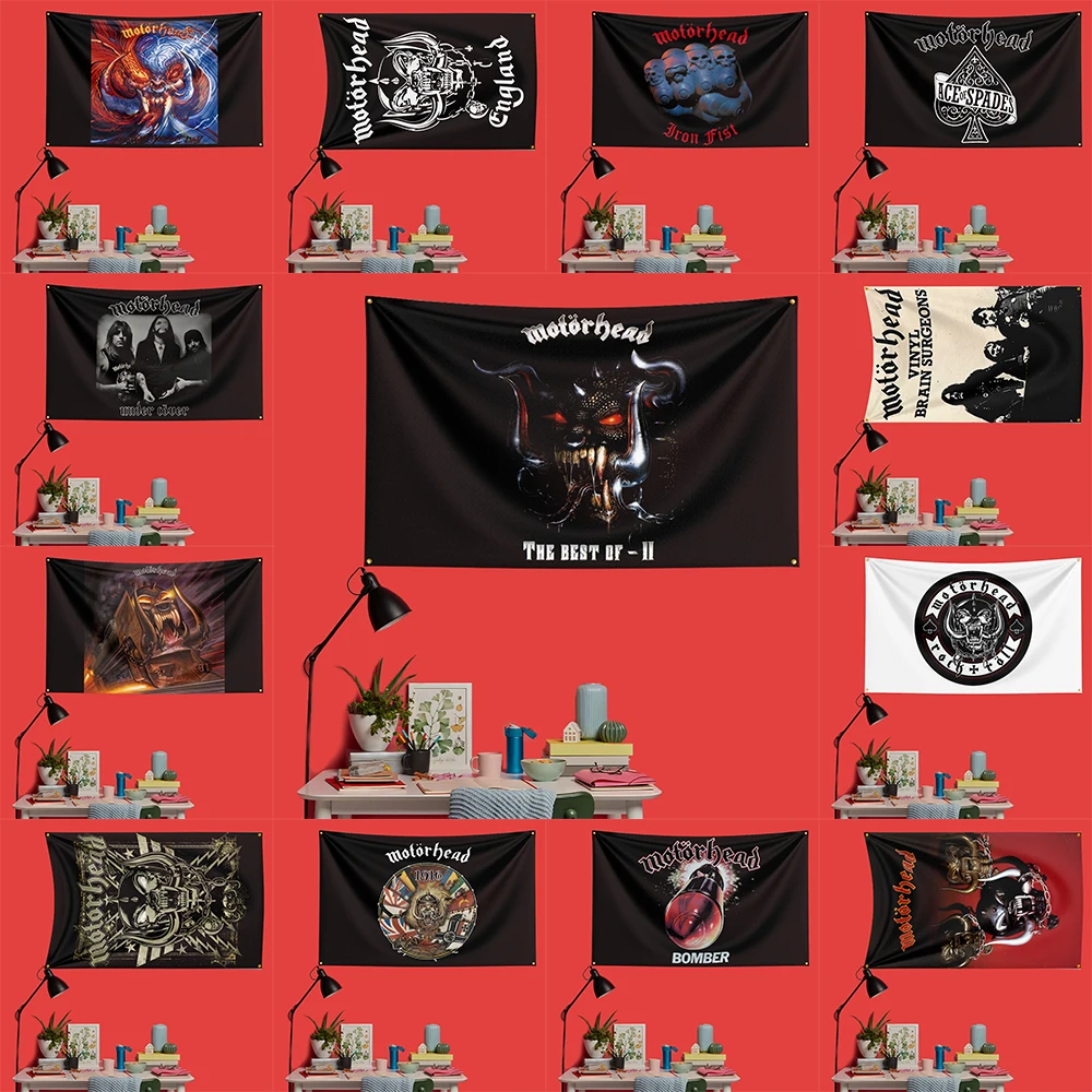 

Motrhead Inspired Rock Music Flag 3x5 FT 90x150cm Polyester Decorative Banner Tapestry For Music Fans Bedroom Wall Decoration