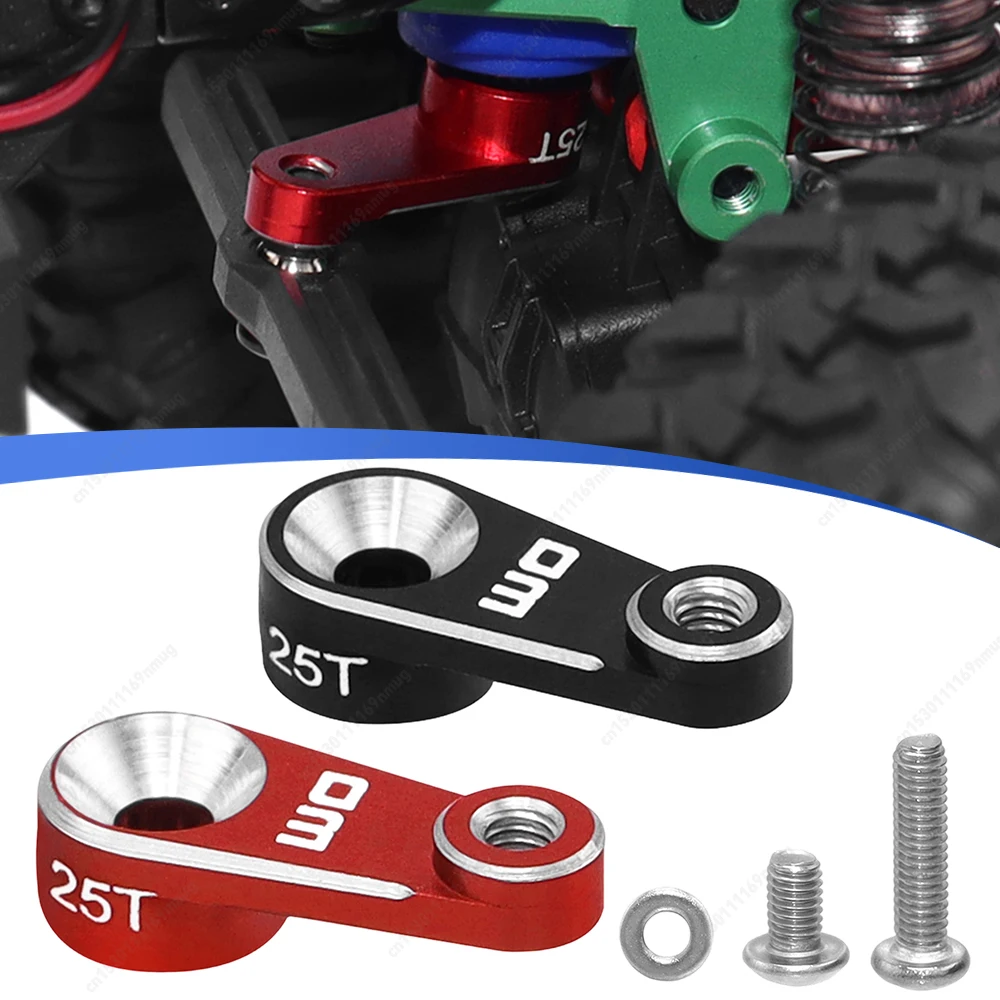 25T Tooth Servo Horn Steering Arm Steering Servo Horn Arm Metal Servo Arm for 1/18 TRX4M RC Crawler for TRX4M RC Crawler