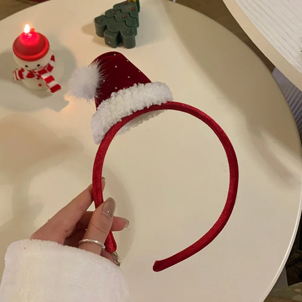 Snowflake Merry Christmas Headbands Festival Xmas Crystal Santa Hat Hair Hoop Bow Dress Up Christmas Tree Headbands