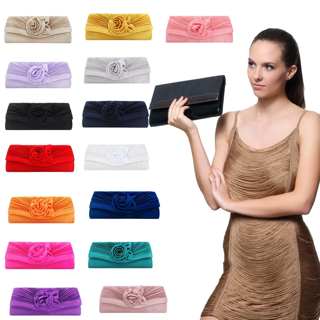 Polyester Fashionable Satin Clasp Bag For Women - Convenient And Sturdy Handbag For Parties Classic Clasp Bags For Women