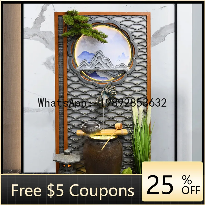 B1   Rockery Water Fountain Fish Pond Screen Ornament Hotel Front Desk Decoration Outdoor Water Feature