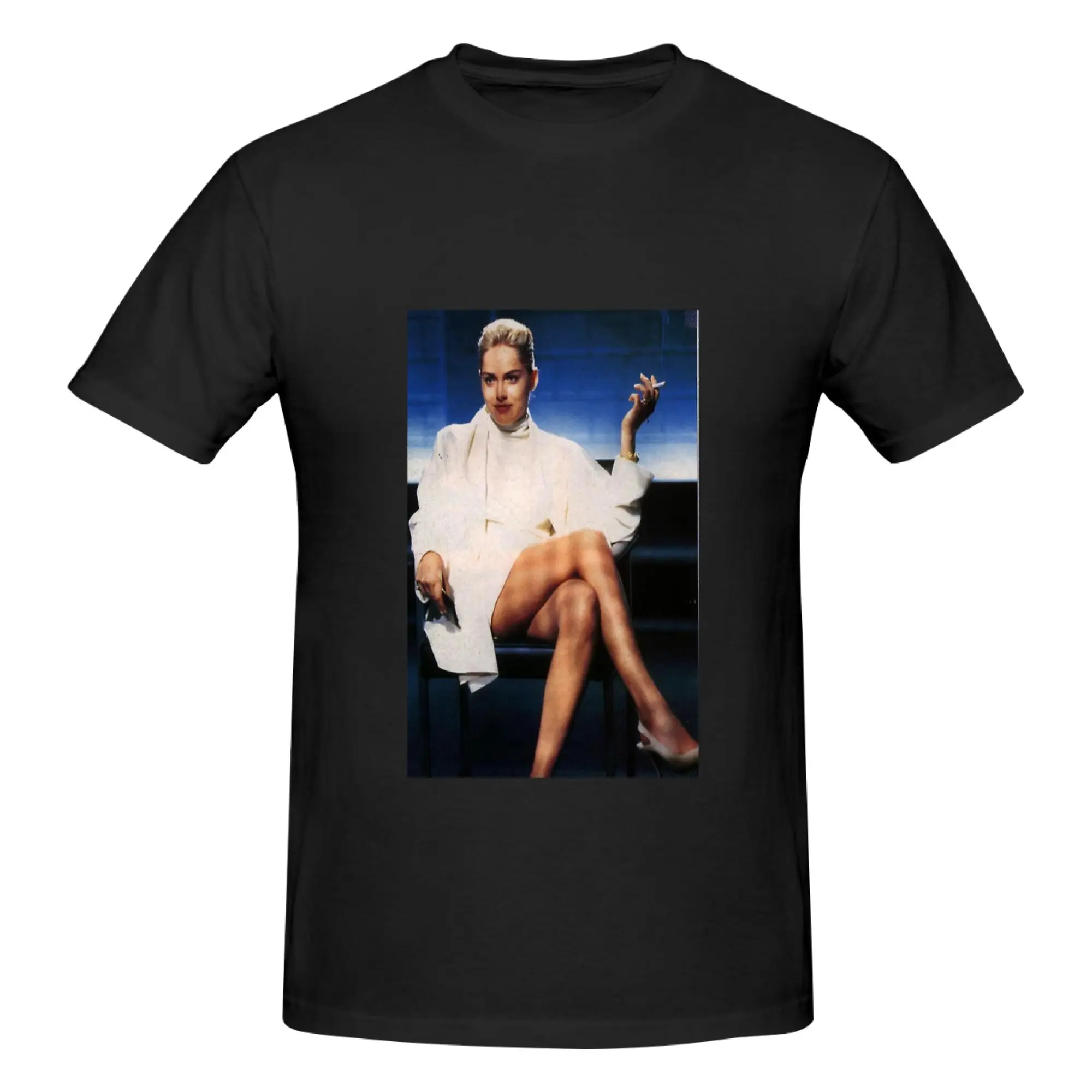 Funny Basic Instinct  Men's Printed T-Shirt Unisex T shirtKawaii