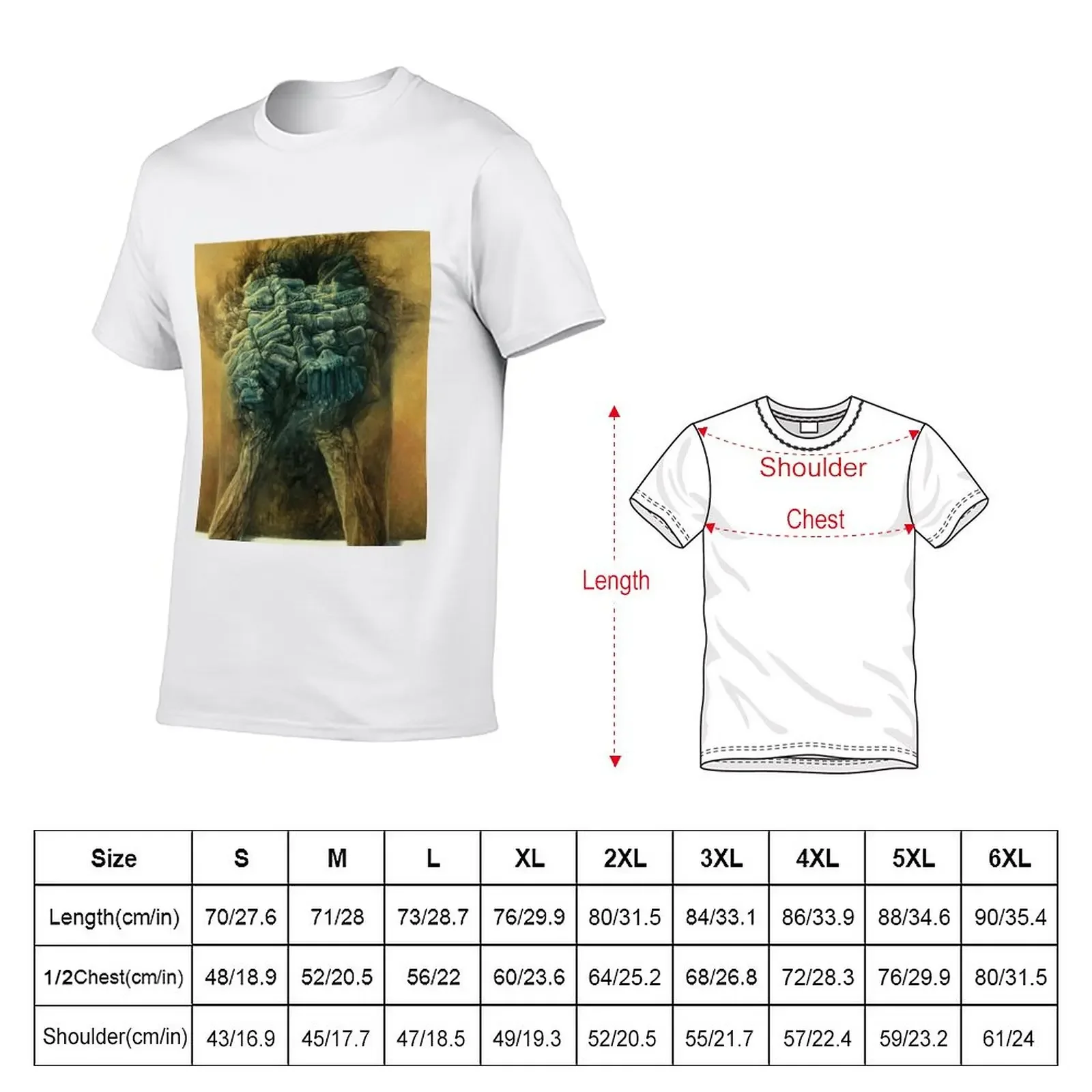 zdzislaw beksinski T-Shirt shirts graphic tees summer tops funnys slim fit t shirts for men