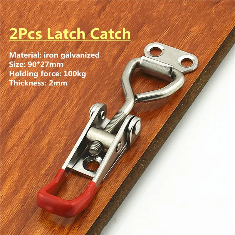 2Pcs Toggle Latches Spring Loaded Clamp Clip Case Box Latch Catch Toggle Tension Lock Lever Clasp Closures Crate Lock Snap Lock