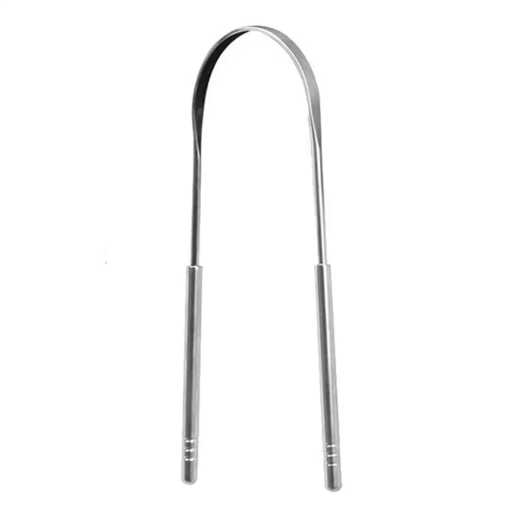 

Stainless Steel Useful Tongue Scraper Cleaner Fresh Breath Cleaning Coated Tongue Oral Hygiene Care Tools