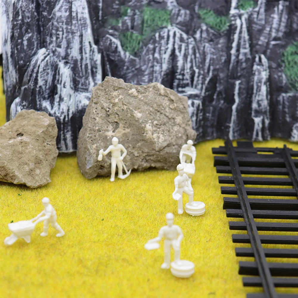 25 個 Ho ミニチュア鉄道列車フィギュアモデル 1:87 未塗装人物 DIY モデル作成/建築建物風景/ジオラマ用
