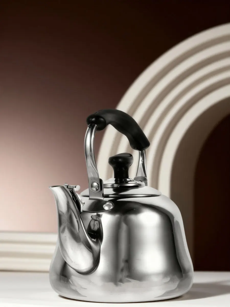 Stainless Steel Whistling Tea Kettle Small Size Fast Boiling Wide Mouth Lid Easy Cleaning High Capacity Stove Top Kettle