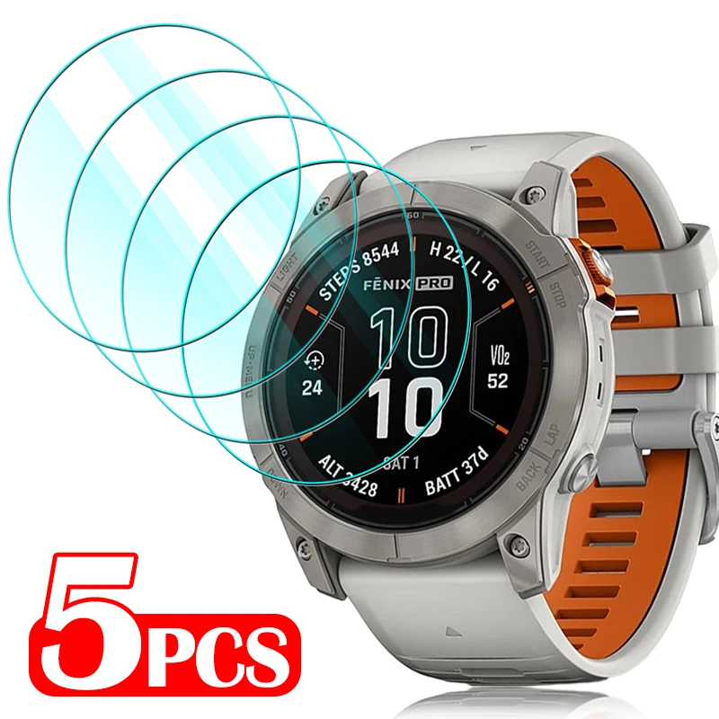 Protetor de Tela Transparente HD para Smartwatch, Vidro Temperado, Capa à Prova de Explosão, Acessórios para Filme, Garmin Fenix 7Pro 7X Pro 7S Pro