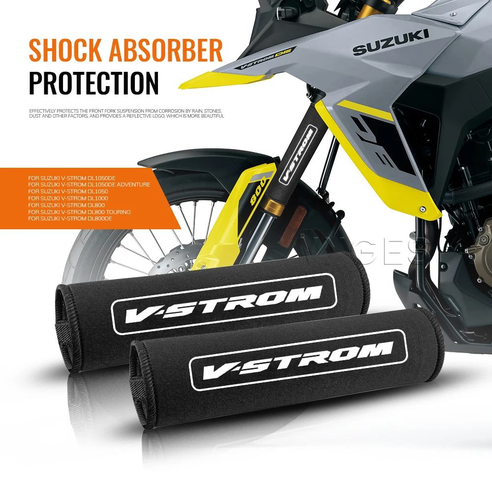 Cubierta de protección de horquilla delantera para Suzuki v-strom, Protector de polvo de amortiguador, DL1050, DL1000, DL800, VStrom DL 1050, 1000, 800