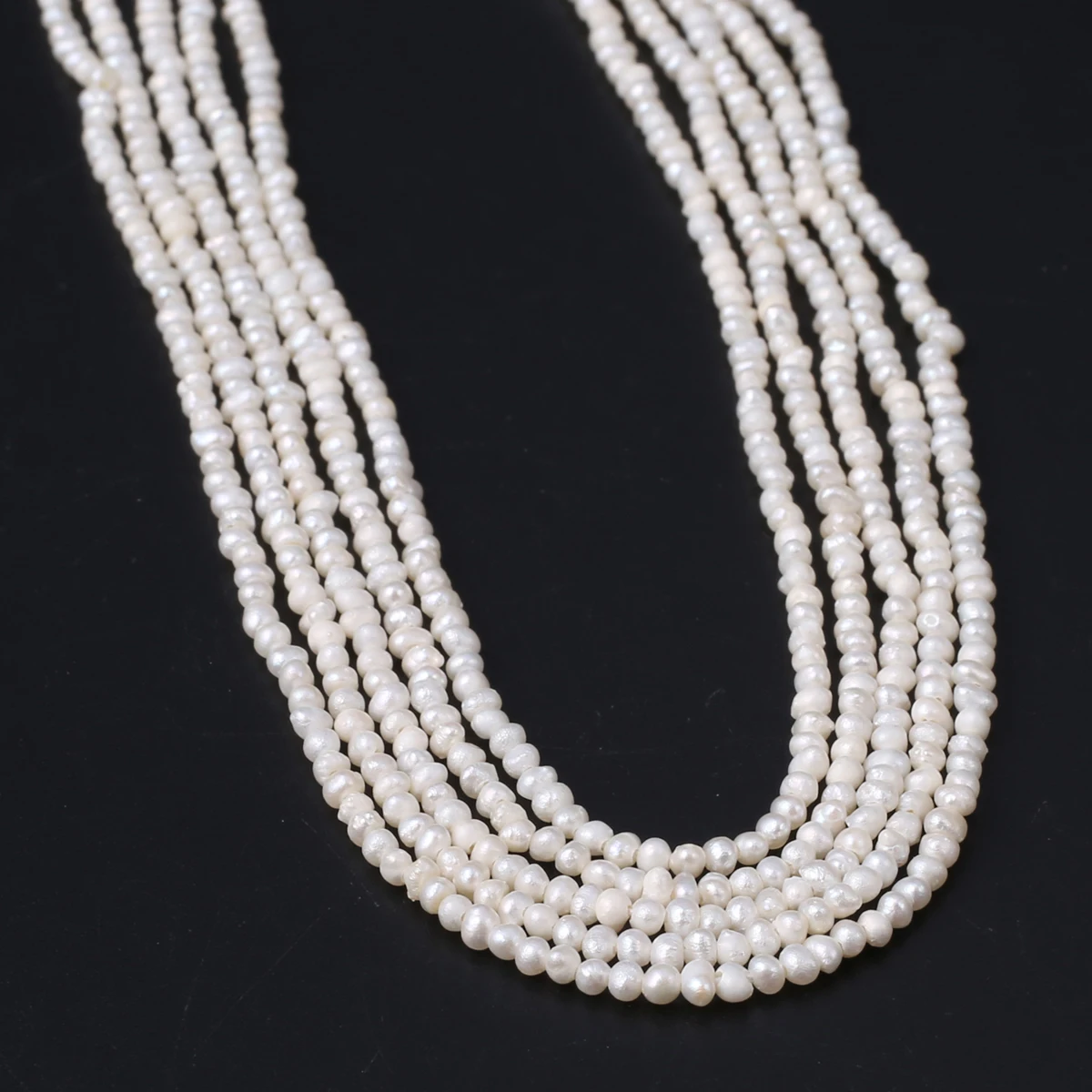 Natural Freshwater Pearl Beads Nearly Round Spaced Isolated Loose Beaded for Jewelry Making DIY Bracelet Necklace Accessories