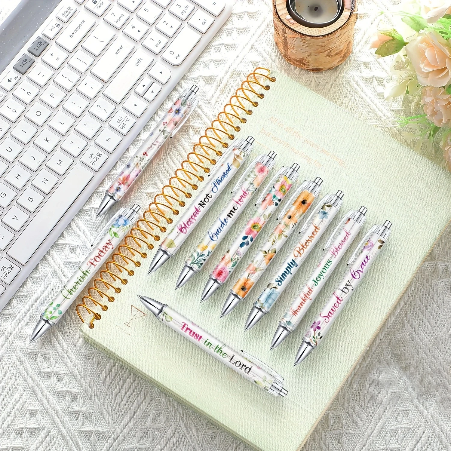 10/20/30/50 Pcs Christian Pens For Women Religious Inspirational Quotes Ballpoint Pens Bible Verse Funny Office School Wholesale