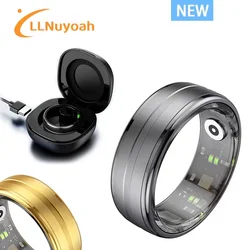 llNuyoah New R06 Smart Ring with Charging Case for Men Women Heart Rate and Blood Oxygen Monitor IP68 & 5ATM Waterproof Sport