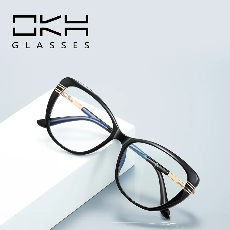 

OKH модные антисиние очки для близорукости, оригинальные прогрессивные цвета TR90, оптическая оправа, очки по рецепту, светильник для чтения, роскошные