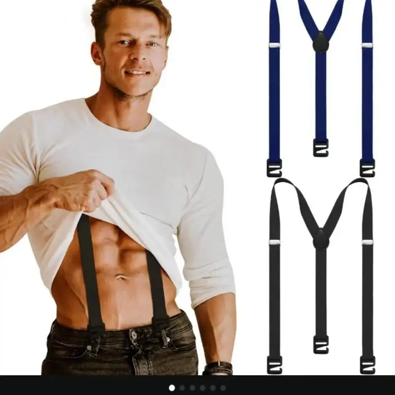 2.5cm Width Men's Suspenders New Creative 3 Hooks Suspenders Man Pants Casual Mens Trouser Suspenders Fashion Adjustable Brace