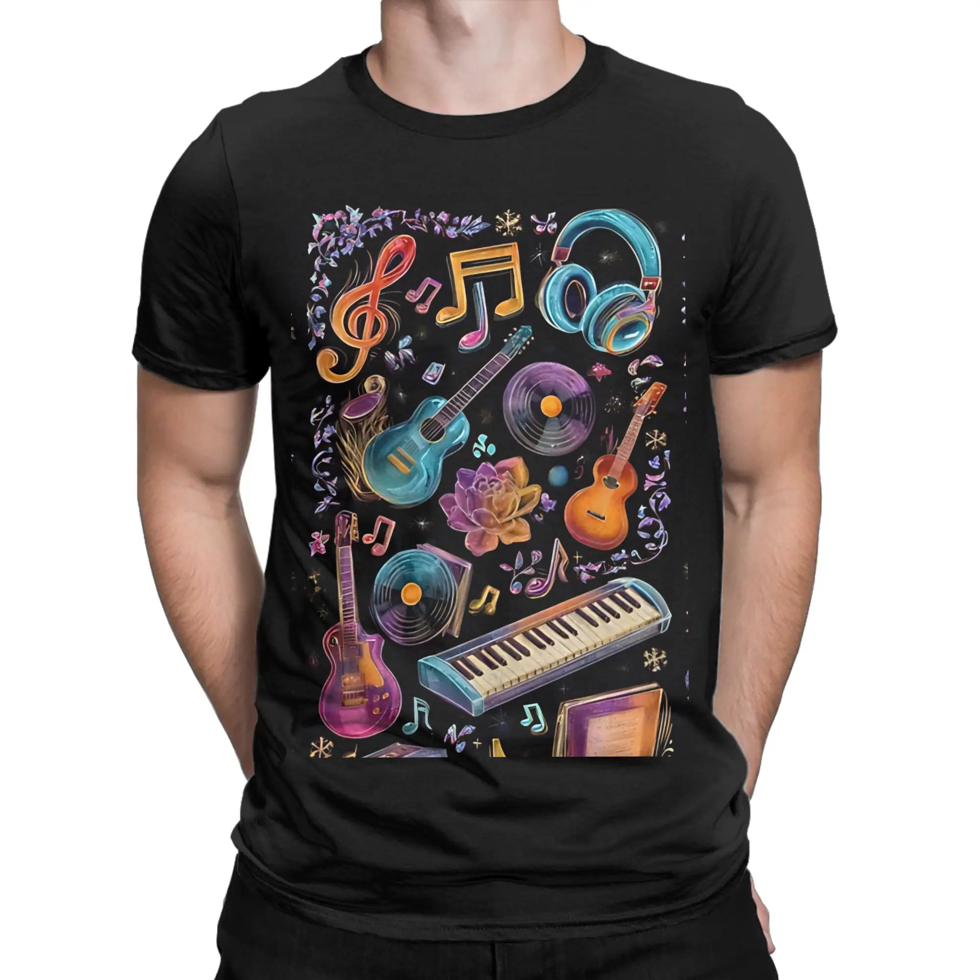 Abstract Sound Wave Inspired by Warp Records Aesthetic Graphic 100% Cotton T-Shirt Warp Records Tees Tops For Men